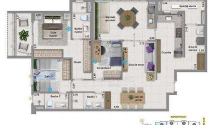 Apartamento à venda no Embaré em Santos