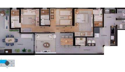Apartamento à venda no Boqueirão em Santos