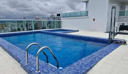 Apartamento com 2 Sacadas, 2 dormitórios, 1suíte,1wc Social, elevador lazer, vaga demarcada à venda, 76 m² por R$ 975.020 - Ponta da Praia - Santos/SP