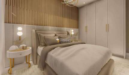 Apartamento com 2 dormitórios à venda, 76 m² por R$ 669.465,00 - Barreiros - São José/SC