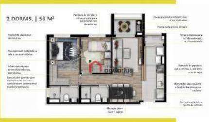 Apartamento com 2 dormitórios à venda, 58 m² por R$ 735.000,00 - Jardim Esplanada - São José dos Campos/SP