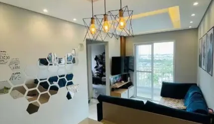 Apartamento com 2 dormitórios à venda - Edifício New Family Home, Água Vermelha - Poá/SP