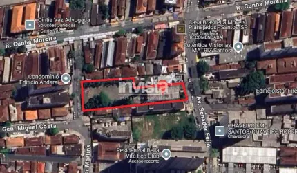 Terreno com 800m² na Encruzilhada em Santos