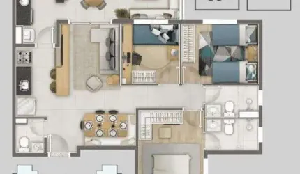 Apartamento para Venda em Barueri, Jardim Esperança, 3 dormitórios, 1 suíte, 3 banheiros, 2 vagas