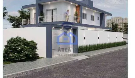 Casa nova com 3 dormitórios no Recanto do Sol em Caraguatatuba - entrega prevista março de 2025