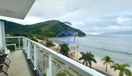 Apartamento frente-mar à venda no bairro da Martim de Sá em Caraguatatuba, SP - Três dormitórios se
