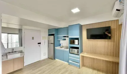 Studio MOBILIADO e EQUIPADO c/ lazer e serviços - Aeroporto Congonhas!