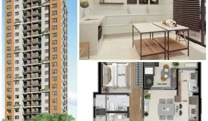 Apartamentos com 2 -3 quartos (1 suíte)