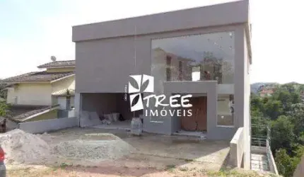 VENDA DE SOBRADO EM CONSTRUÇÃO NO CONDOMÍNIO JARIDM IMPERIAL HILLS III, EM ARUJÁ/SP, 500m² com 4 suítes, piscina, churrasqueira e 6 vagas CONSULTE-NOS