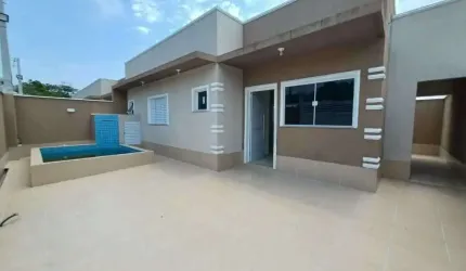 Casa com 2 dorms sendo 1 suíte, piscina, churrasqueirapor R$ 350.000 - Santa Júlia - Itanhaém/SP