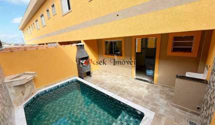 Sobrado de Condomínio com 2 quartos, Cibratel II, Itanhaém - R$ 349 mil, Cod: 2172