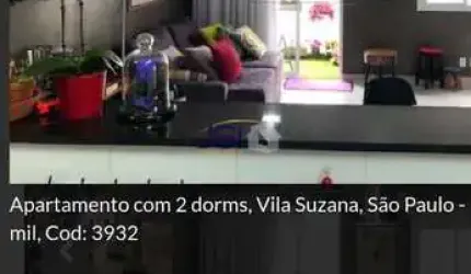 Apartamento com 2 dorms, Vila Suzana, São Paulo - R$ 550 mil, Cod: 18549