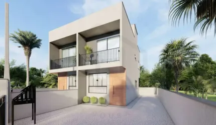 SOBRADO GEMINADO COM 2 DORMITÓRIOS E LIVING INTEGRADO