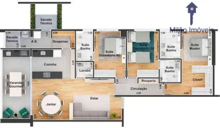Apartamento 3 suítes à venda, 112 m² - Jk Boa Vista - Além Ponte - Sorocaba/SP