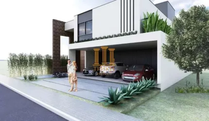 Sobrado 3 suítes área gourmet e piscina no Green Park Taubaté - CA412