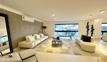 Apartamento de luxo à venda em Santos-SP, 3 quartos, 3 suítes, 3 salas, 5 banheiros, 4 vagas de garagem, 320m² no Boqueirão.