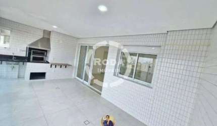 Apartamento de Luxo para Locação em Santos-SP - 2 Quartos, 2 Suítes, 3 Salas, 4 Banheiros, 2 Vagas - 144 m² no Boqueirão!