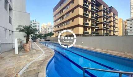 Imperdível oportunidade: Apartamento de luxo no Gonzaga, Santos-SP, 3 quartos, 3 suítes, 2 salas, 4 banheiros, 3 vagas, 181m².