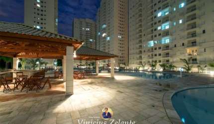 Residencial Acqua Play - Espaçoso apartamento de 3 quartos no Marapé, Santos-SP: 84m², suíte, 2 salas e garagem!