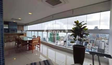 Residencial Manihi - Apartamento de alto padrão com 4 suítes na Aparecida, Santos-SP com 255m² e 3 vagas de garagem.