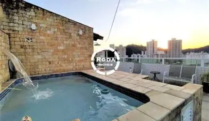 Cobertura de luxo no Gonzaga: 3 quartos, 2 suítes, 3 salas, 4 banheiros, 2 vagas e 300m² - Imperdível!