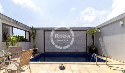 Cobertura de luxo à venda em Santos-SP, bairro Ponta da Praia. 3 quartos, 3 suítes, 3 salas, 6 banheiros, 4 vagas de garagem, 372m².