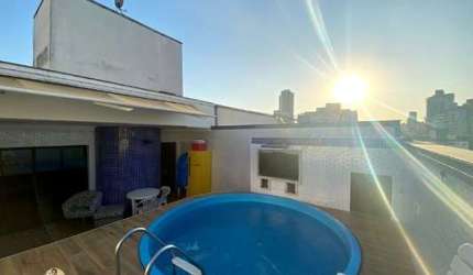 Cobertura de alto padrão à venda em Santos-SP, bairro Boqueirão: 3 quartos, 1 suíte, 3 salas, 3 banheiros, 1 vaga na garagem e 263m².