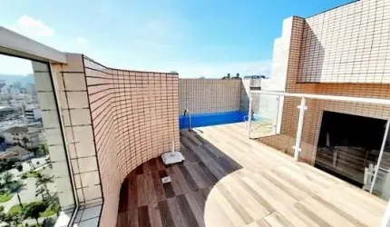 Cobertura à venda em São Vicente-SP, Gonzaguinha: 3 quartos, 1 suíte, 3 salas, 3 banheiros, 2 vagas, 189m²!