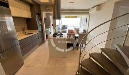 Cobertura à venda no Boqueirão, Santos-SP: 2 quartos, 1 suíte, 2 salas, 3 banheiros, 1 vaga, 140m². Venha conferir!