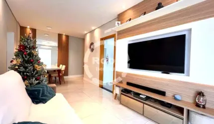 Apartamento de 2 suítes no Residencial São Patrício em Santos-SP, com 2 vagas demarcadas - Imperdível!