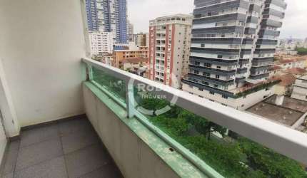 Apartamento de luxo para locação na Ponta da Praia, Santos-SP: 3 quartos, 1 suíte, 2 salas, 3 banheiros, 1 vaga, 141m².