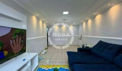 Apartamento à venda em Santos-SP: 3 quartos, 1 suíte, 2 salas, garagem fechada. Reformado, 112m² no Embaré!