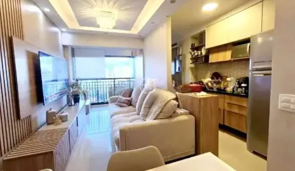 Excelente oportunidade! Apartamento à venda em Santos-SP, bairro Marapé, 1 quarto, 1 suíte, 2 salas, 2 banheiros, 2 vagas de garagem, 64m².