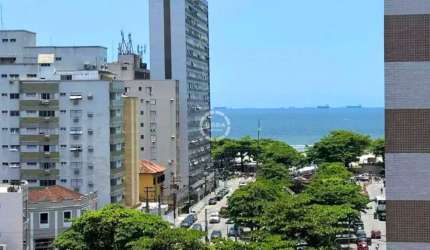 Apartamento à venda em Santos-SP, no José Menino: 3 quartos, 1 suíte, 2 salas, 3 banheiros, 1 vaga na garagem, vista mar.
