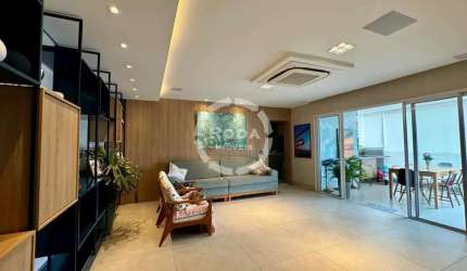 Apartamento de Luxo no Marapé: 3 Quartos, 1 Suite, 3 Salas, 4 Banheiros, 2 Vagas de Garagem, 150m² - Santos-SP