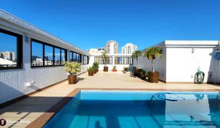 Apartamento de Luxo na Ponta da Praia em Santos-SP com 4 quartos, 2 suítes, 3 salas, 5 banheiros, 5 vagas de garagem e 540m² de área.