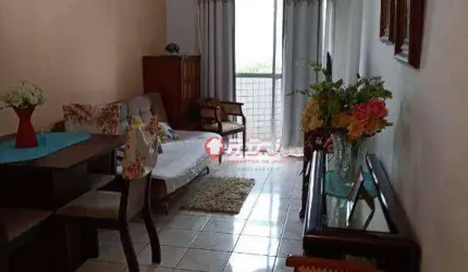 Apartamento com 1 dormitório para alugar, 60 m² por R$ 2.000,00/mês - Vila Guilhermina - Praia Grande/SP