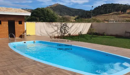 Chácara completa em Sapucaí Mirim com piscina, área gourmet e hidromassagem