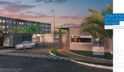 Lançamento Minha casa Minha Vida na Via Norte, Cond. Parque das Flores, apartamento térreo com quintal, 2 dormitórios, 57 m2, lazer completo no condom