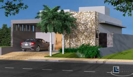 Lançamento. Casa nova para venda no charmoso Condominio Quinta da Mata em Ribeirão Preto, 3 dorm com 1 suite, varanda e piscina em 250 m2 de área tota