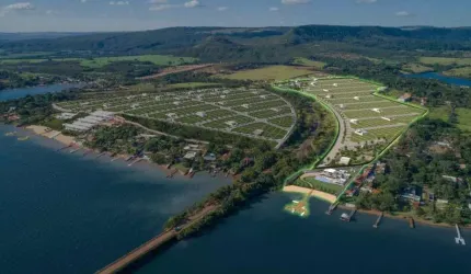 Lançamento lotes em condomínio alto padrão em Rifaina / Sacramento, Ecoville Bungalows, lote com 734 m2, lazer completo no condominio