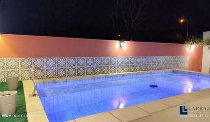 Linda casa alto padrão para venda no charmoso Vila do Golfe, Cond. Buona Vita, 3 dormitorios com 1 suite, gourmet e piscina em 300 m2 de área total