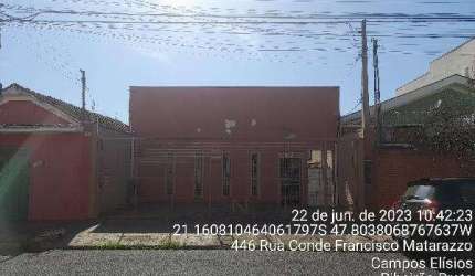 Oportunidade. Casa para venda em Ribeirão Preto-SP nos Campos Eliseos, 3 dormitorios, 2 vagas, 155 m2 construidos em um terreno de 180 m2