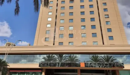 Sala comercial para locacao no Edificio Times Square Business,136 m2 de area privativa, 2 vagas, recepção, copa, banheiro privativo, divisorias e ar-c