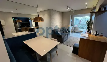 Apartamento Mobiliado, 2 dorms ( 1 suíte) 67m2 com varanda gourmet e lazer completo no Condomínio Innovare na Vila Bastos em Santo André