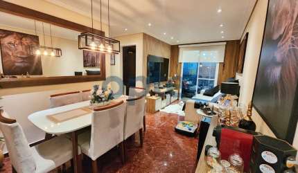 Apartamento de 2 dorms (suíte), 1 vaga com churrasqueira à carvão no condominio Exuberance Club