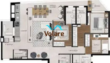 Imperdível apartamento de luxo com 3 quartos e 3 suítes na Vila Osasco, Osasco-SP - 115m², 2 salas, 4 banheiros e 2 vagas.