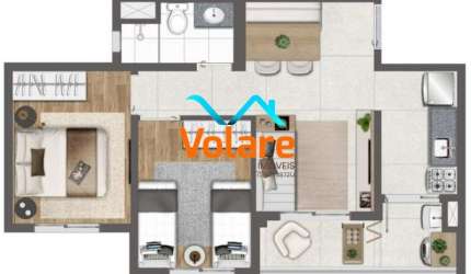 Apartamento à venda em São Paulo-SP, Butantã: 2 quartos, 1 sala, 1 banheiro, 44m² de área!