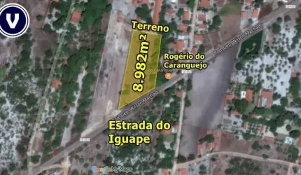 VERAS VENDE TERRENO na frente da Estrada para o Iguape com 8