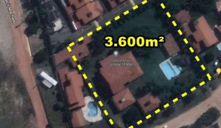 VERAS VENDE TERRENO MURADO DE 3.600m² NO PORTO DAS DUNAS